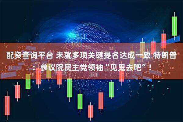 配资查询平台 未就多项关键提名达成一致 特朗普：参议院民主党领袖“见鬼去吧”！