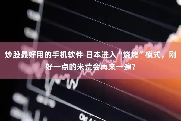 炒股最好用的手机软件 日本进入“烧烤”模式，刚好一点的米荒会再来一遍？